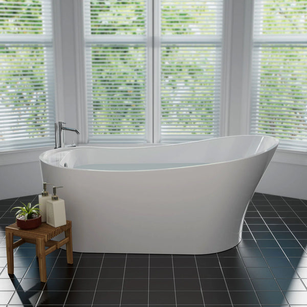 Empava 67" Freestanding Soaking Tub with Left Drain