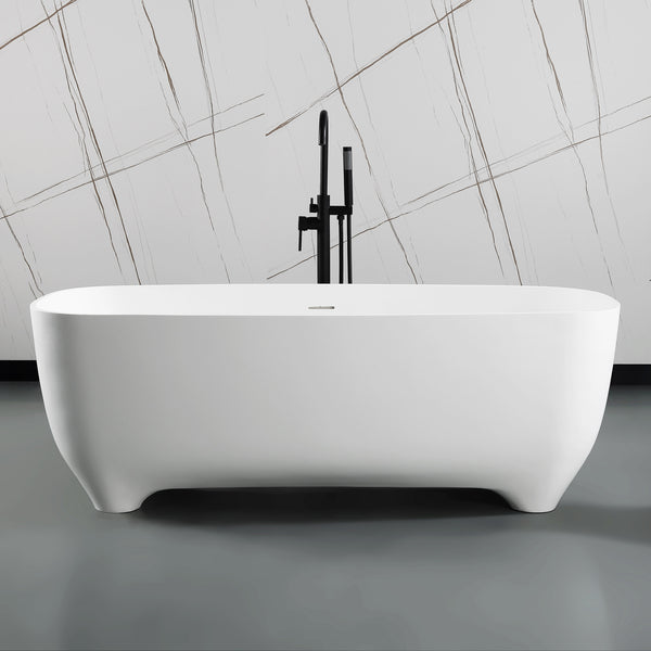 ALFI brand 67" White Matte Solid Surface Resin Bathtub