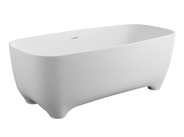 ALFI Brand 67" White Matte Solid Surface Resin Bathtub