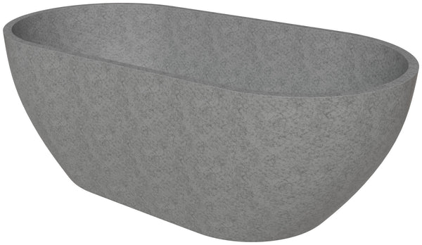 ALFI Brand 59" Solid Concrete Oval Freestanding Bathtub