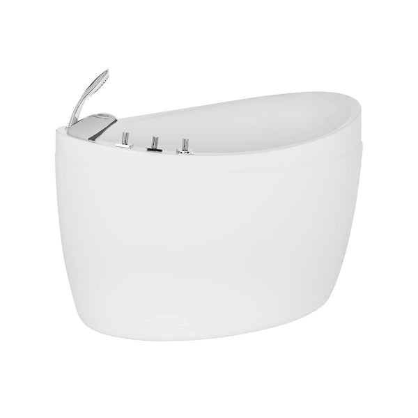Empava 59" Freestanding Japanese-Style Soaking Tub with Reversible Drain
