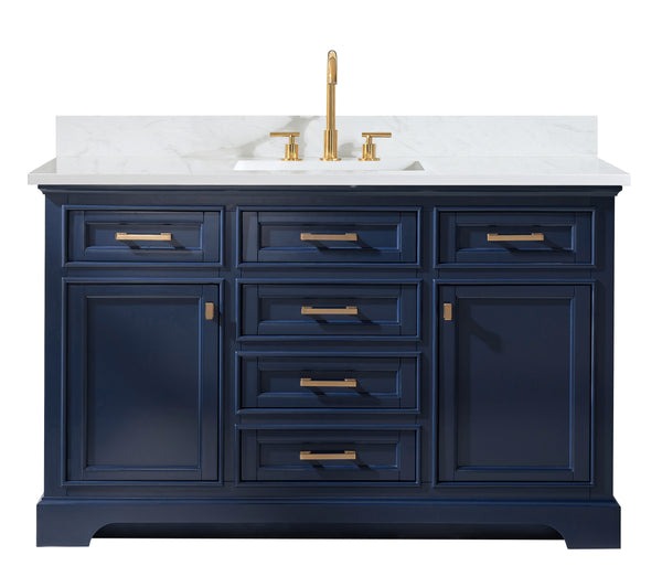 Design Element Milano 54" Single Vanity in Blue
