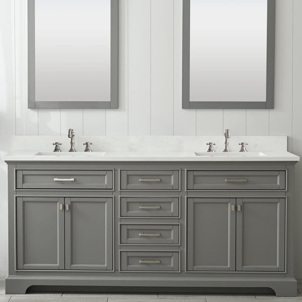 Design Element Milano 72" Double Vanity in Gray