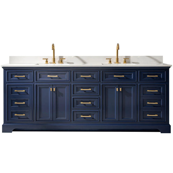 Design Element Milano 84" Double Vanity in Blue