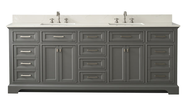 Design Element Milano 84" Double Vanity in Gray