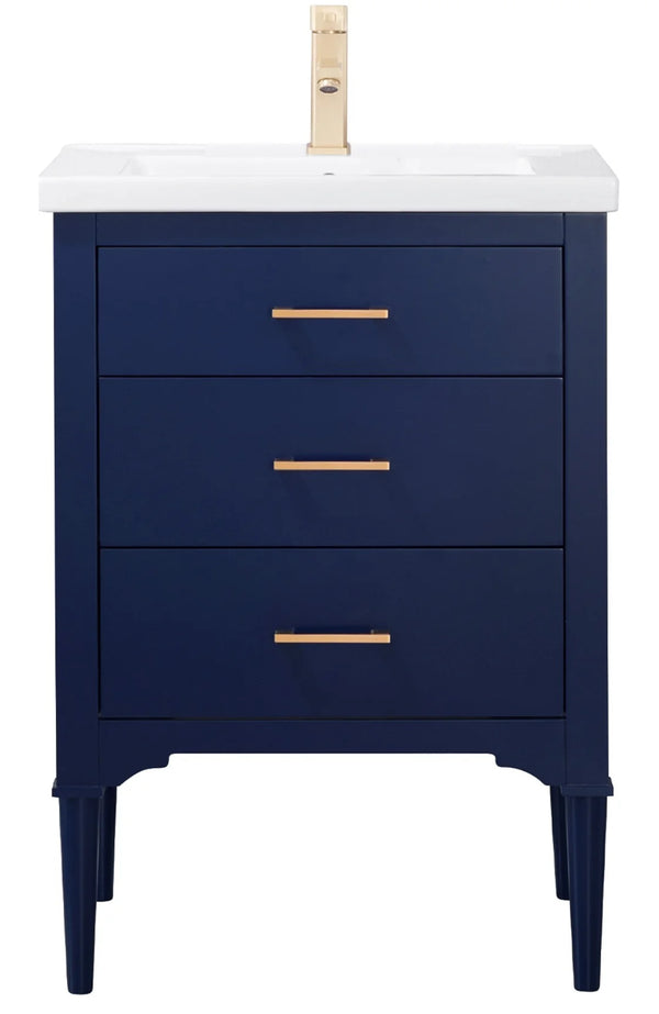 Design Element Mason 24" Single Sink Vanity In Blue