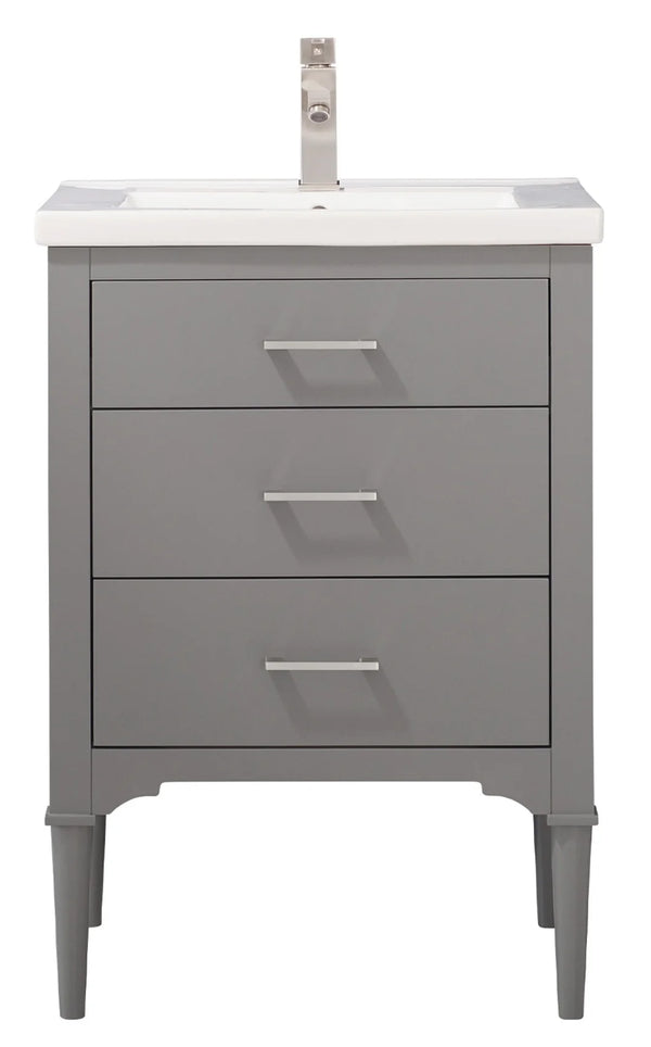 Design Element Mason 24" Single Sink Vanity In Gray