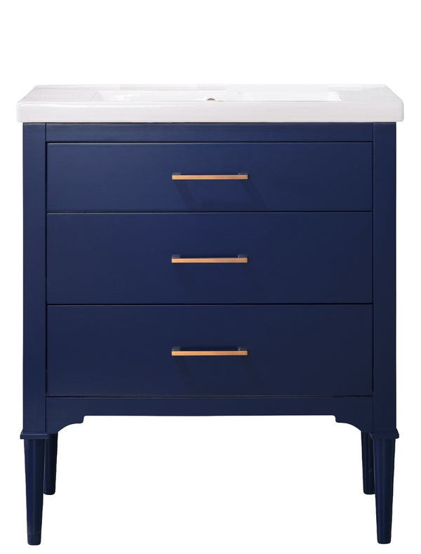 Design Element Mason 30" Single Sink Vanity In Blue