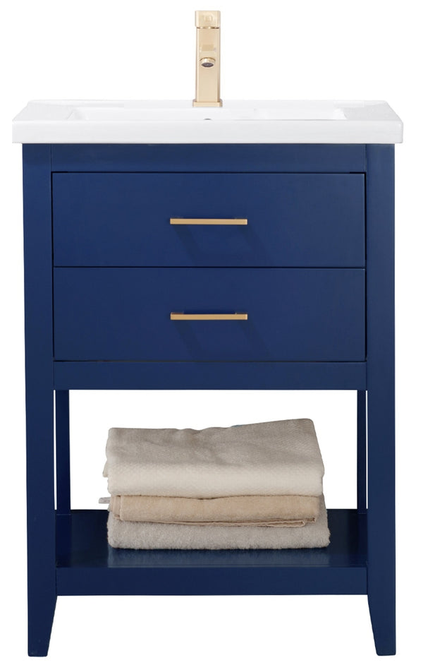 Design Element Cara 24" Single Sink Vanity In Blue