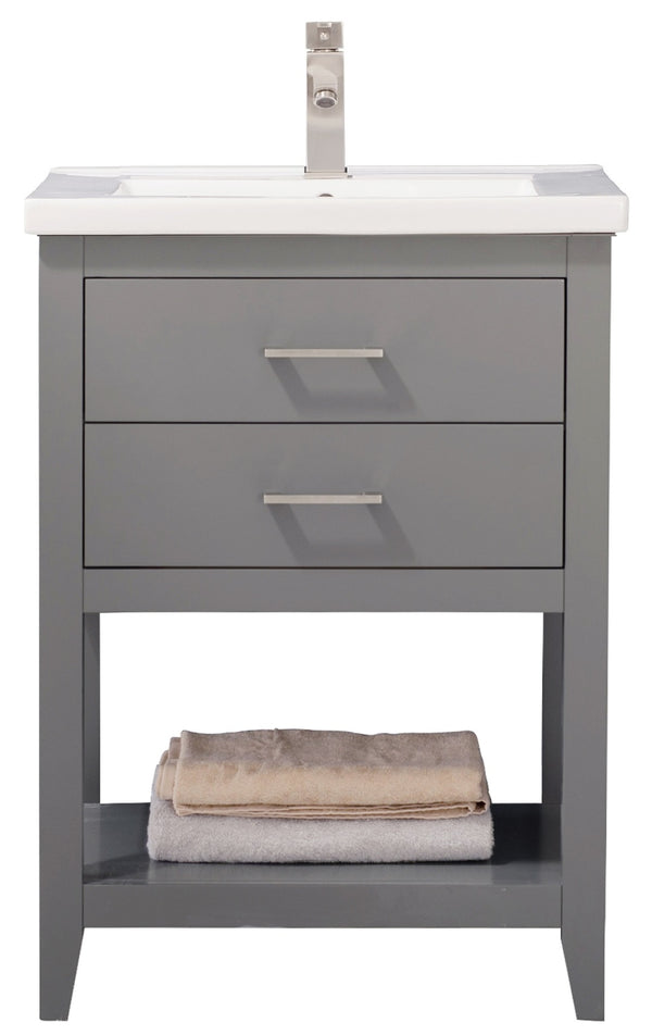 Design Element Cara 24" Single Sink Vanity In Gray