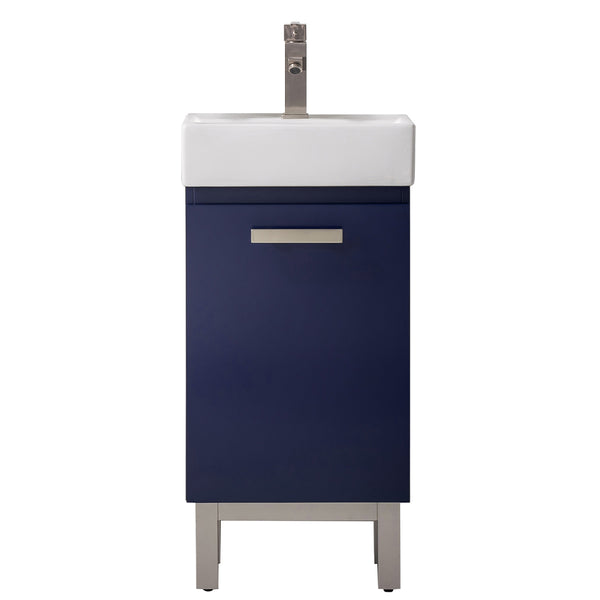Design Element Stella 16.5" Single Sink Vanity In Blue