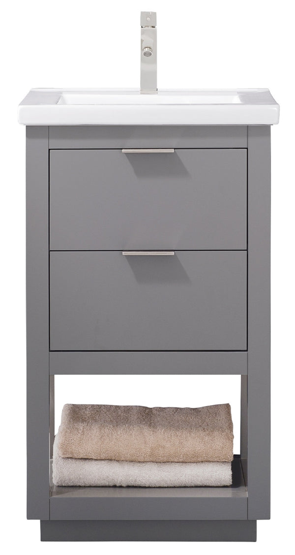 Design Element Klein 20" Single Sink Vanity In Gray