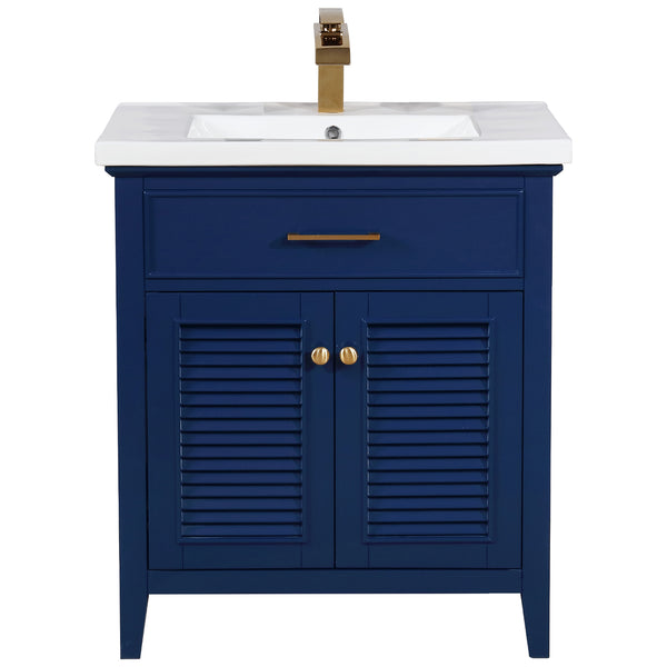 Design Element Cameron 30" Single Sink Vanity In Blue