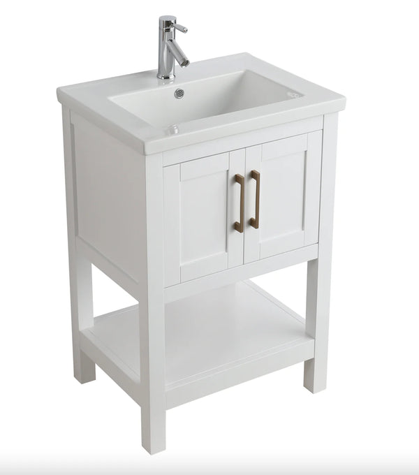 Design Element Alissa 24" Single Sink Vanity in White