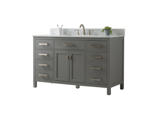 Design Element Valentino 54" Single Vanity in Gray