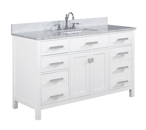 Design Element Valentino 54" Single Vanity in White