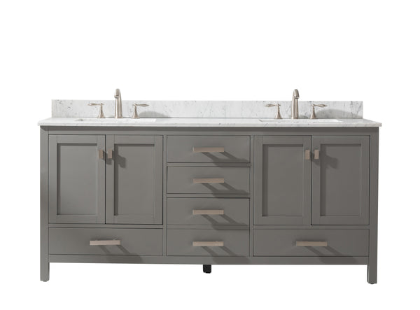 Design Element Valentino 72" Double Vanity in Gray