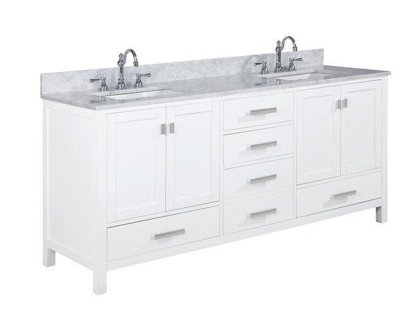 Design Element Valentino 72" Double Vanity in White