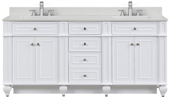 Design Element Winston 72" Double Vanity in White